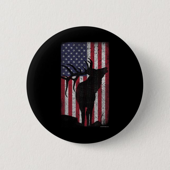 Badge Rond 5 Cm Drapeau - American Retro (Devant)
