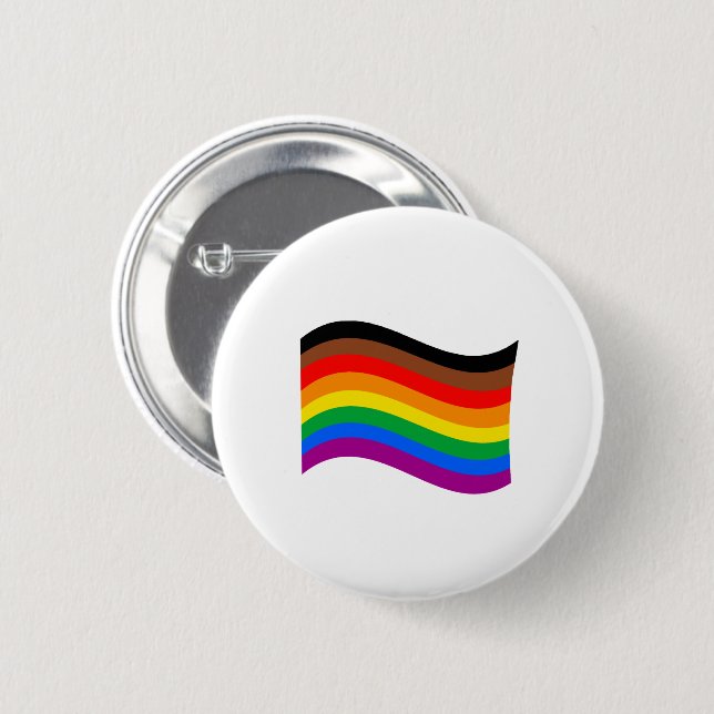 Badge Rond 5 Cm Drapeau arc-en-ciel de Philly Pride (Devant & derrière)