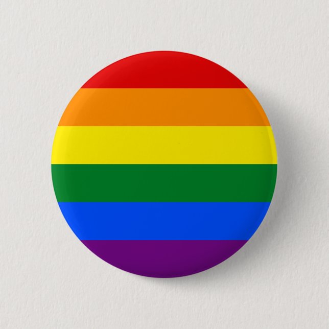 Badge Rond 5 Cm Drapeau arc-en-ciel (LGBT) (Devant)