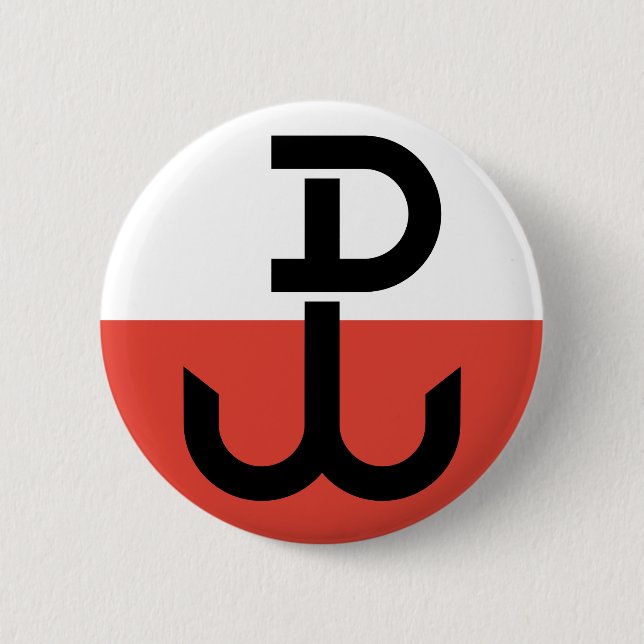 Badge Rond 5 Cm Drapeau Armia Krajowa (Devant)