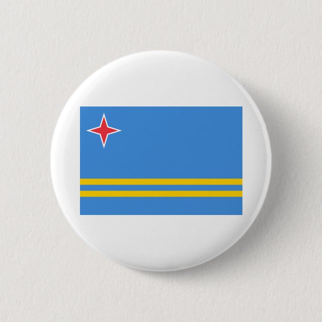 Badge Rond 5 Cm Drapeau Aruba (Devant)