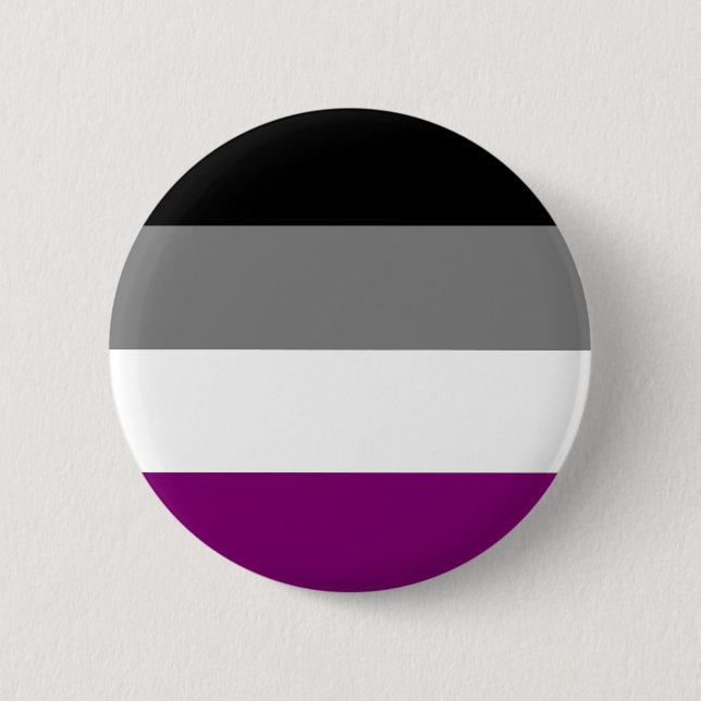 Badge Rond 5 Cm Drapeau asexuel (Devant)