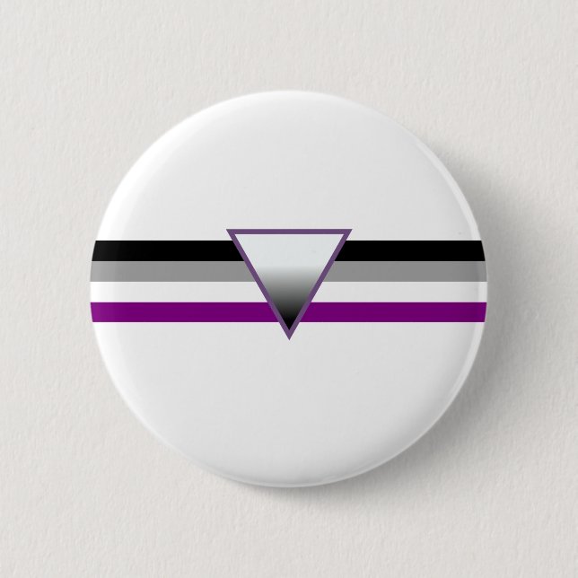 Badge Rond 5 Cm Drapeau asexuel de fierté (Devant)