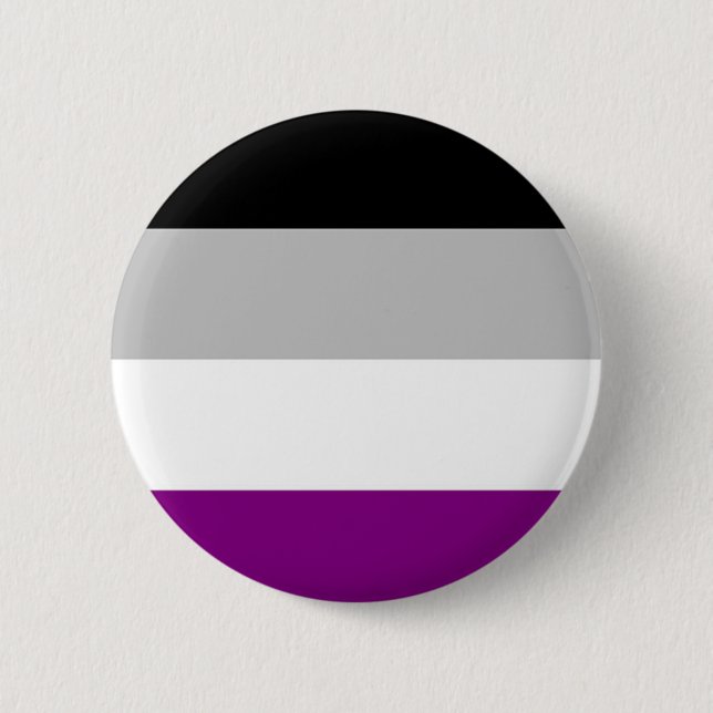 Badge Rond 5 Cm Drapeau asexuel de fierté (Devant)