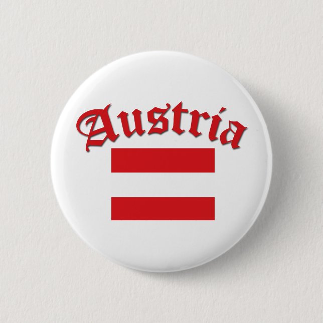 Badge Rond 5 Cm Drapeau autrichien (Devant)