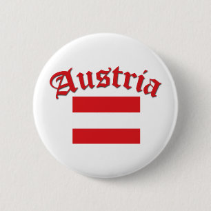 Badge Rond 5 Cm Drapeau autrichien
