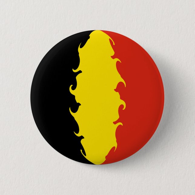 Badge Rond 5 Cm Drapeau Belgique (Devant)