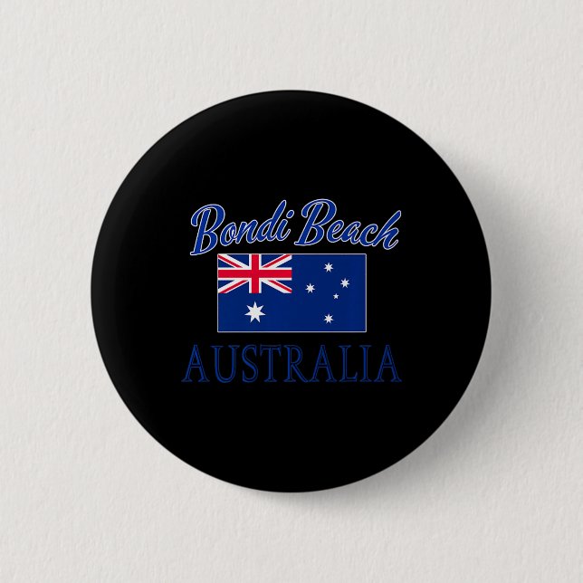 Badge Rond 5 Cm Drapeau Bondi Beach Australie (Devant)