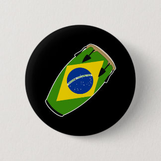 Badge Rond 5 Cm Drapeau Brésil de Conga