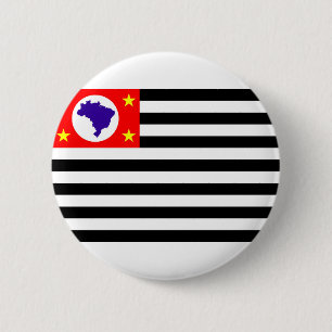 Badge Rond 5 Cm Drapeau brésilien de Sao Paulo