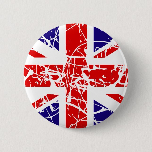 Badge Rond 5 Cm Drapeau BRITANNIQUE (Devant)