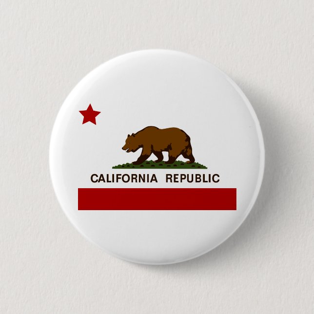 Badge Rond 5 Cm Drapeau californien Patriotique (Devant)