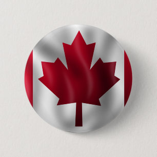 Badge Rond 5 Cm Drapeau canadien