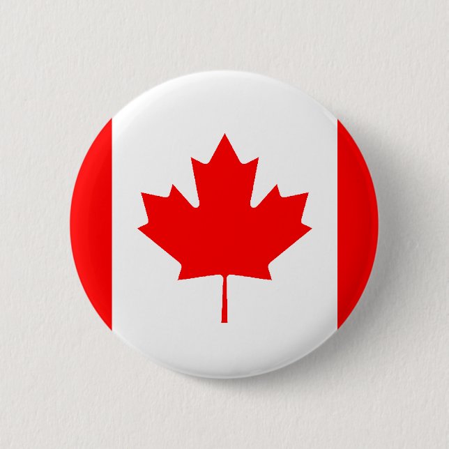 Badge Rond 5 Cm Drapeau canadien (Devant)