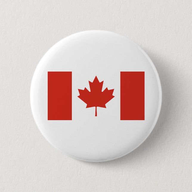 Badge Rond 5 Cm Drapeau canadien (Devant)
