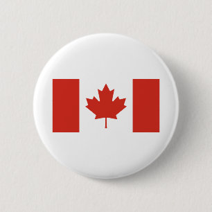 Badge Rond 5 Cm Drapeau canadien