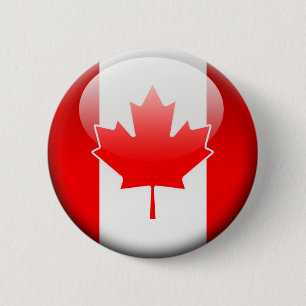 Badge Rond 5 Cm Drapeau canadien 2,0