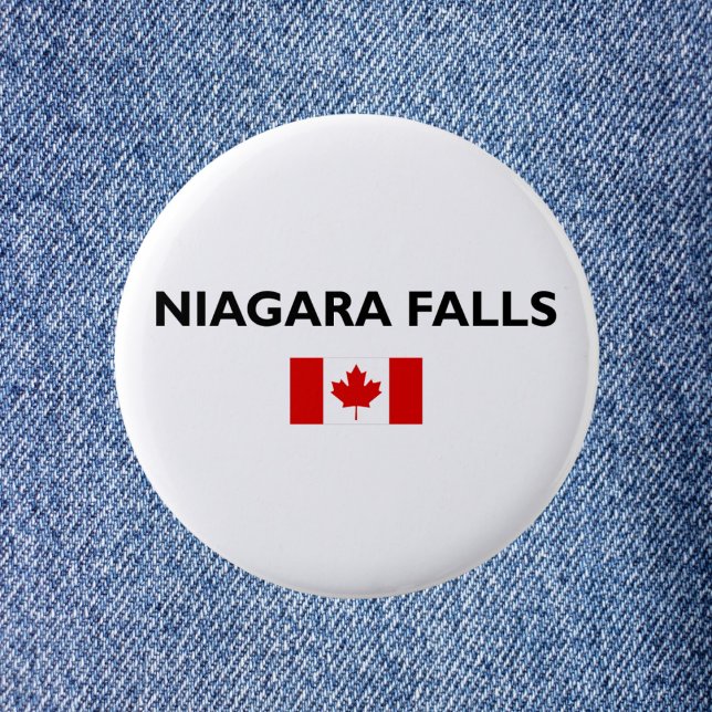 Badge Rond 5 Cm Drapeau canadien de Niagara Falls Canada Couleur c (Créateur téléchargé)