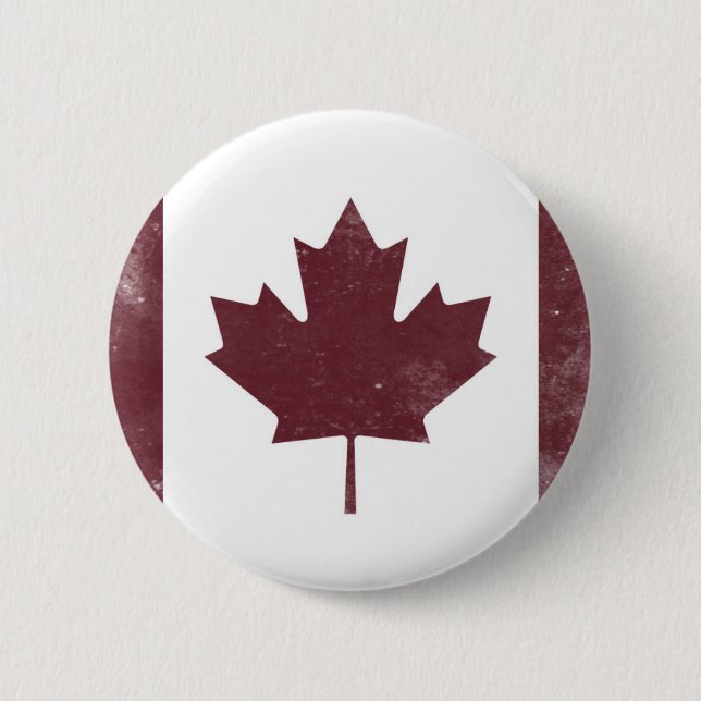Badge Rond 5 Cm Drapeau canadien vintage (Devant)