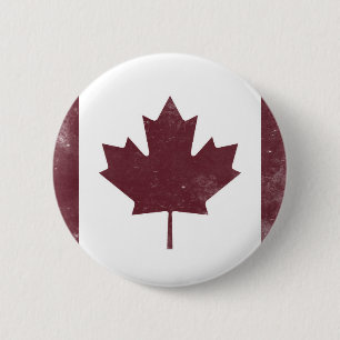 Badge Rond 5 Cm Drapeau canadien vintage