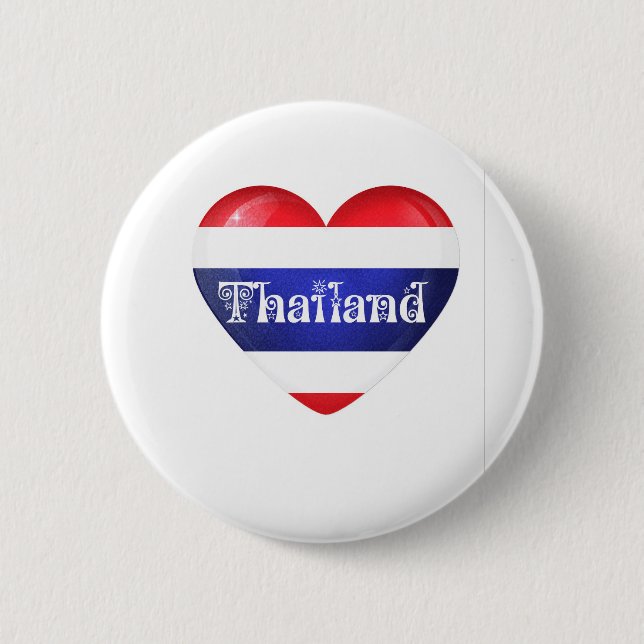 Badge Rond 5 Cm Drapeau cardiaque en Thaïlande (Devant)