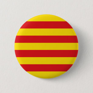 Badge Rond 5 Cm Drapeau catalan