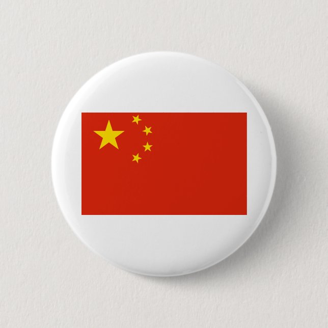 Badge Rond 5 Cm Drapeau chinois (Devant)