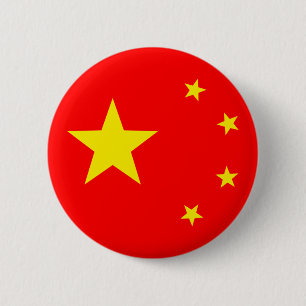 Badge Rond 5 Cm Drapeau chinois "classique"