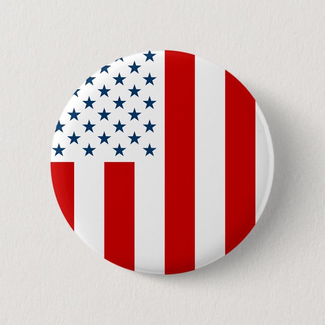 Badge Rond 5 Cm Drapeau civil des États-Unis en temps de paix (Devant)
