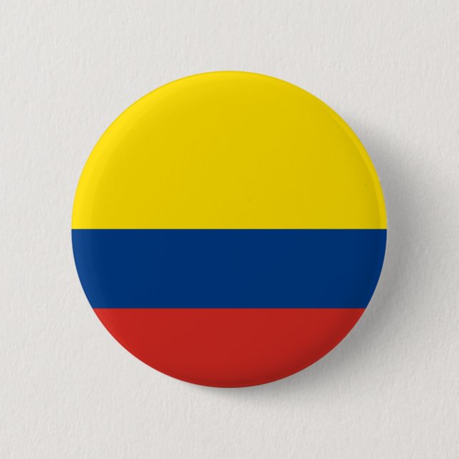 Badge Rond 5 Cm Drapeau colombien (Devant)