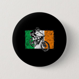 Badge Rond 5 Cm Drapeau Cool Irlande Vintage Drapeau Irlandais Mtb