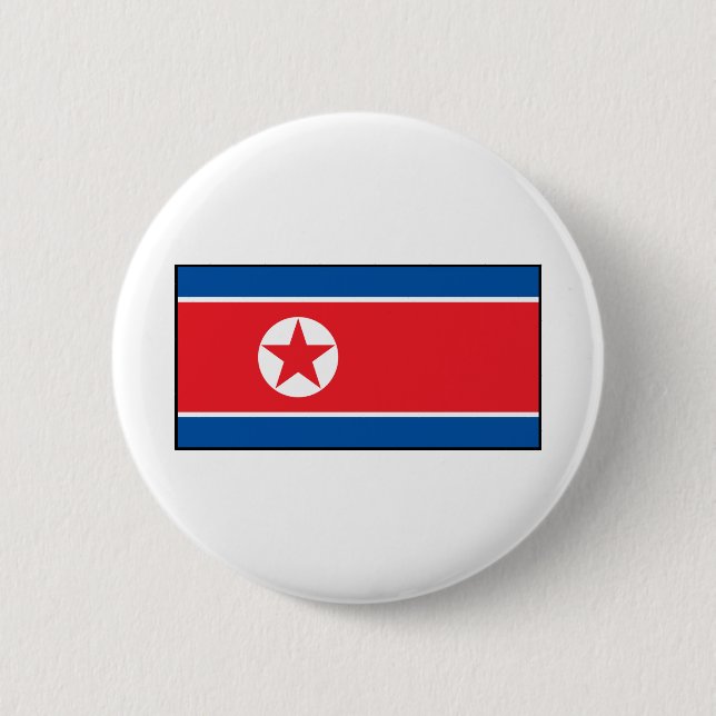 Badge Rond 5 Cm Drapeau coréen du nord (Devant)