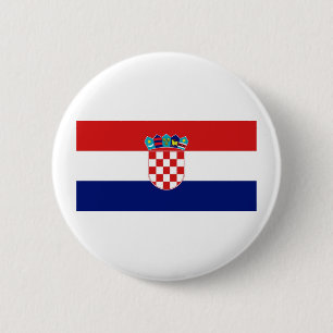 Badge Rond 5 Cm Drapeau Croatie