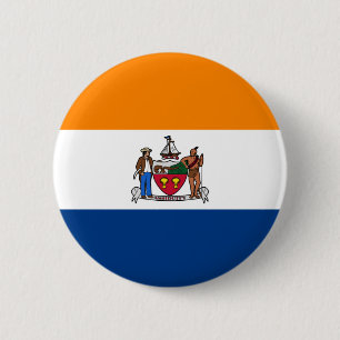 Badge Rond 5 Cm Drapeau d'Albany, New York