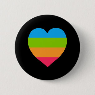 Badge Rond 5 Cm Drapeau d'amour panromantique