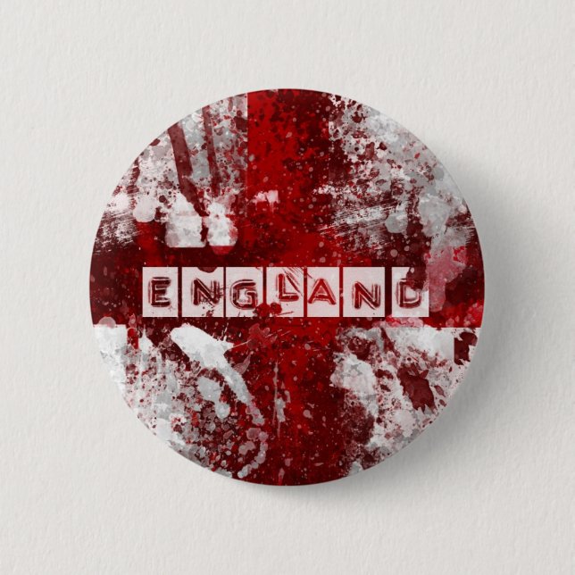 Badge Rond 5 Cm Drapeau d'Angleterre (Devant)