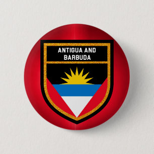 Badge Rond 5 Cm Drapeau d'Antigua-et-Barbuda
