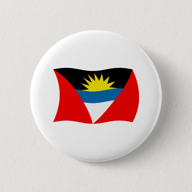 Badge Rond 5 Cm Drapeau d'Antigua-et-Barbuda Bouton (Devant)