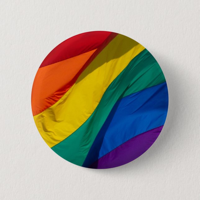 Badge Rond 5 Cm Drapeau d'arc-en-ciel (Devant)