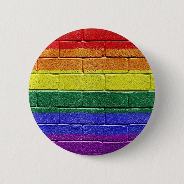 Badge Rond 5 Cm Drapeau d'arc-en-ciel (Devant)