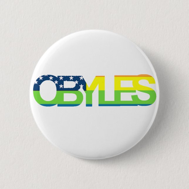 Badge Rond 5 Cm Drapeau d'arc-en-ciel d'OBYLES (Devant)
