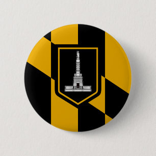 Badge Rond 5 Cm Drapeau de Baltimore