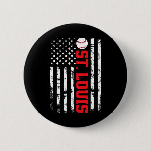 Badge Rond 5 Cm Drapeau de baseball de St. Louis Usa