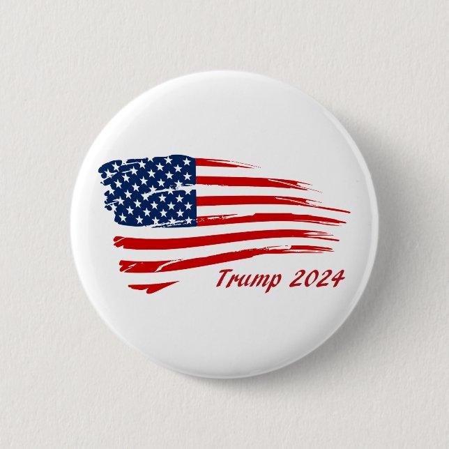 Badge Rond 5 Cm Drapeau de bataille de Trump 2024 (Devant)