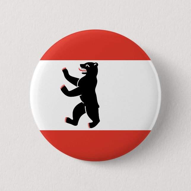 Badge Rond 5 Cm Drapeau de Berlin Bouton (Devant)