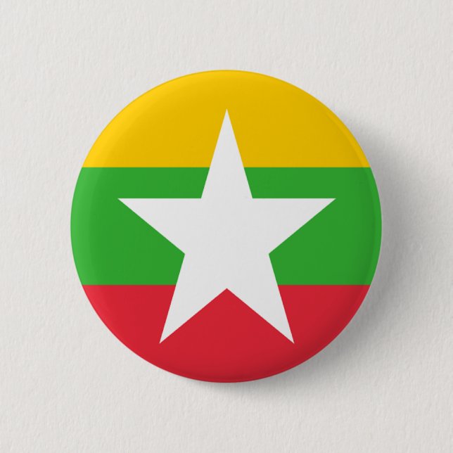 Badge Rond 5 Cm Drapeau de Birmanie (Devant)