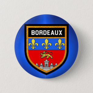 Badge Rond 5 Cm Drapeau de Bordeaux