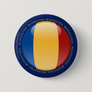 Badge Rond 5 Cm Drapeau de bulle de la Roumanie
