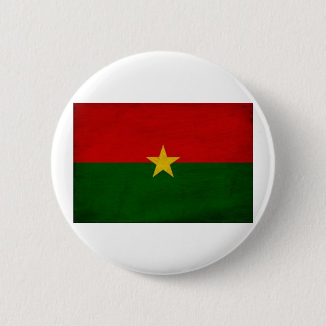 Badge Rond 5 Cm Drapeau de Burkina Faso (Devant)