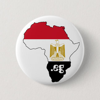 Badge Rond 5 Cm Drapeau de carte de l'Egypte d'insigne de bouton